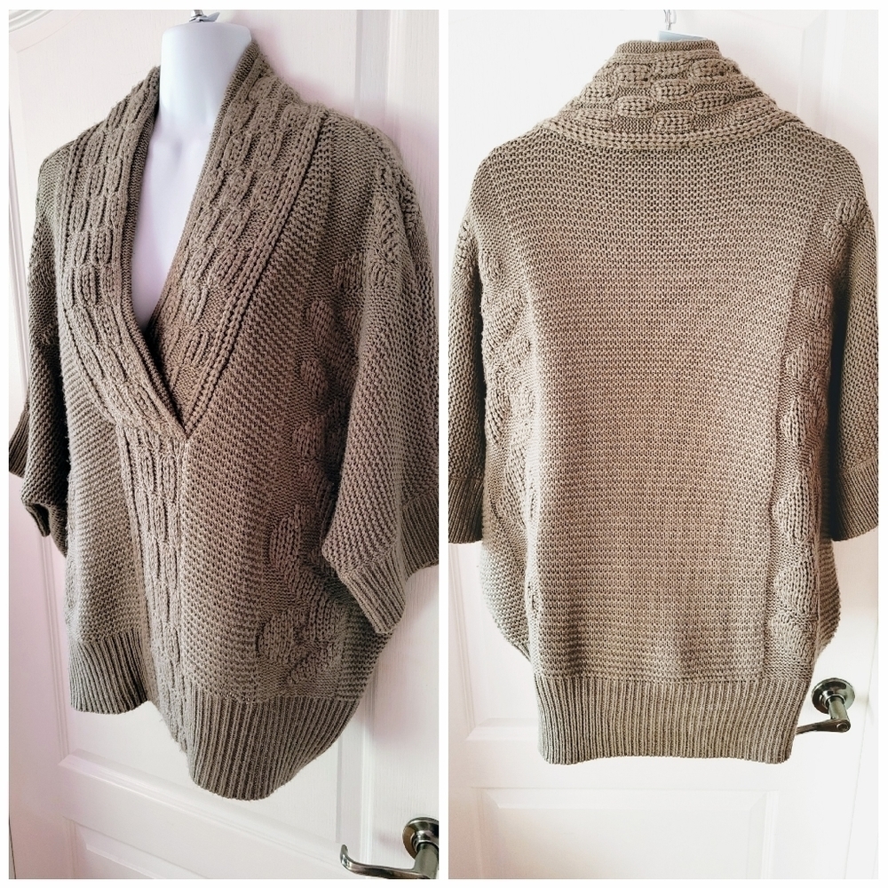 The Limited Shawl Collar Sweater Tan Size Medium